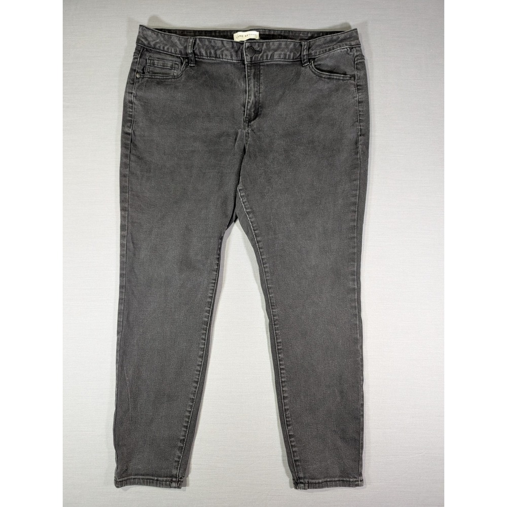 Lane Bryant Signature Fit Mid Rise Skinny Jeans Gray Flex Magic Waistband Sz 20